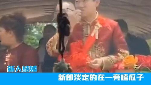 结婚新娘吃瓜群众视频,围观群众热情“吃瓜”